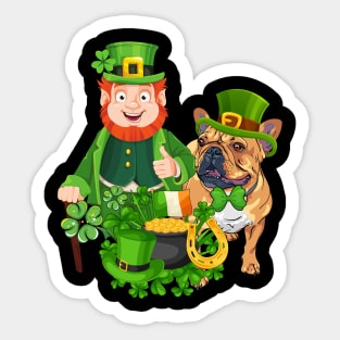 French Bulldog Leprechaun St Patricks Day Sticker